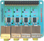 RASPIAUDIO 8 x IN + 8 x OUT Audio DAC m&uuml;tsiga helikaart ainult Raspberry PI5 jaoks