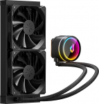 upHere Aio Water Cooling 240 mm, All-in-One vesijahutusega arvuti koos veeploki ARGB p&ouml;&ouml;rleva pea ja kahekordse 120 mm PWM ventilaatoriga, Intel LGA 2011/2066 (X79/X99 emaplaadid) ja AMD AM5/AM4 &uuml;hilduv, must, P240K