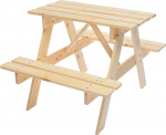 TIMBELA M012-1 Laste v&auml;lik&auml;igulaua k&otilde;rgus 50 x 81 x 60 cm Looduslikust puidust vastupidav laste pingi istumiskomplekt aiam&ouml;&ouml;bel sise- ja v&auml;litingimustes kasutamiseks