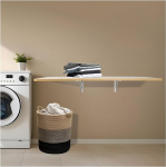 Wandmontierter Klapptisch f&uuml;r kleine R&auml;ume, platzsparender Wandtisch f&uuml;r Waschk&uuml;che, Home-Office, Garage, Keller, K&uuml;che, Holz-Wandtische (120 x 30 cm)
