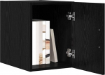 vidaXL seinale paigaldatav must tammeefektiga seinakapp 30 x 42,5 x 40 cm rustikaalne buffetlaud ristk&uuml;likukujuline disain tekstuurne pind palju hoiuruumi ideaalne teie s&ouml;&ouml;gituppa