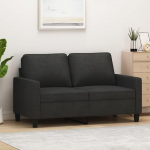 2-Sitzer-Sofa Diivan 2 Sitzer Loveseat Diivanid F&uuml;R Wohnzimmer Diivan Loveseats Schwarz 120 cm Stoff - 359159