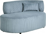 Beliani Chaise Longue Corduroy Blue Right koos pehmendusega k&otilde;rge seljaga Ovaalne luksuslik Vanvey