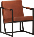 vidaXL tugitool polsterdatud tool TV lamamistool Lounge tool elutoa tool pruun ehtne nahk
