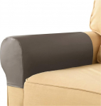 Elastsed k&auml;etugede katted, PU nahast mittelibisevad k&auml;etugede katted tugitoolile diivanile diivanile Stretchy k&auml;etugede kate mugav elastne veekindel (Taupe, 2 Pack)