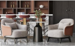 Modernes Business-Lounge-Stuhl-Set - B&uuml;ro-Empfangssofa mit Steintisch f&uuml;r Hotel-Lobby und Konferenzraum (1+2-konfiguratsioon)