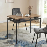 [en.casa] Hemnes s&ouml;&ouml;gilaud 4 inimesele 100 x 60 cm Ristk&uuml;likukujuline laud k&ouml;&ouml;gilaud terasest jalad Tamme v&auml;limus