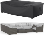 Mrrihand Funda Muebles Jard&iacute;n Impermeable 280 x 204 x 106 cm, Funda Sof&aacute;s Jard&iacute;n Exterior 600D Tela Oxford Impermeable Con Revestimiento de PU, Funda Mesa Jard&iacute;n Con Salida de Aire para Mesas y Sillas