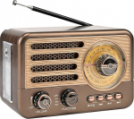 Retro raadio Bluetoothiga, AM/FM/SW kohverraadio Bluetooth 5.3, k&ouml;&ouml;giraadio v&auml;ike toetab USB/TF/AUX funktsiooni, raadiovastuv&otilde;tu, teleskoopantenn, sobib kontorisse, koju, magamistuppa
