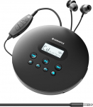 Oakcastle CD100 Kaasaskantav Retro Bluetooth CD-m&auml;ngija juhtmega k&otilde;rvaklappidega, v&auml;ike Discman CD-m&auml;ngija, Aux-kaabliga autos &uuml;hilduv (AUX-kaabel kaasas), 12 tundi aku kestvust