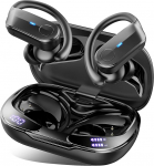 Ordtop 2026 Bluetooth k&otilde;rvaklapid Sport, 70 tundi k&otilde;rvaklapid Bluetooth 5.4, HiFi Stereo Deep Bass juhtmevabad k&otilde;rvaklapid 4 m&uuml;rasummutusmikrofoniga, IPX8 veekindlad k&otilde;rvaklapid k&otilde;rvakonksudega, LED