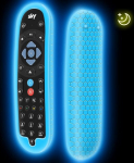 Sky Q Bluetooth Remote EC201 EC202 2020, Silikoonist kaitsekott, SKY Q uus kaugjuhtimispuldi naha hoidja aku tagakaitsja universaalne asendus sinine