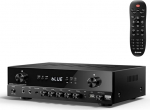 Donner Stereov&otilde;imendi, 600W tippv&otilde;imsus, 2-kanaliline vastuv&otilde;tja Bluetooth 5.3, fono, optiline, koaksiaalne, USB, FM, 2 mikrofonisisendit, Aux, RCA sisend kodu-, karaoke- ja teatrik&otilde;laritele, MAMP2