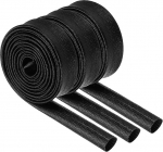 QUARKZMAN Pack of 3 Wire Isolatsioon Punutud tulet&otilde;rjevoolik 6.6 Ft-12 mm ID Must k&otilde;rge temperatuuriga silikooniga kaetud klaaskiudmuhv auto voolikute jaoks Elektriline kaabel