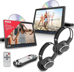 Pyle DVD-m&auml;ngija auto - 2 peatoe monitori 9,4 tolli (24 cm) tagaistmele - HDMI autoteler lastele koos k&otilde;rvaklappidega, USB SD AV sisse/v&auml;ljundiga