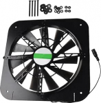 Solarbetriebener Ventilator, einfache Installation, stabiilne, 250 mm Durchmesser, mit Halterung, f&uuml;r Bel&uuml;ftung und K&uuml;hlung, also f&uuml;r Haustiere geeignet