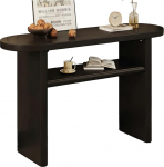 Konsolentisch Holz Flurtisch mit Stauraum Console Table Flurschrank Schmal Beistelltisch f&uuml;r Eingang Wohnzimmer Flur Hinter dem Sofa(Nero,120cm/47.2in)