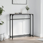 Eleganter Konsole Holztisch Grau Sonoma 75x19,5x75cm f&uuml;r Flur & Wohnzimmer - Montage erforderlich Model834138