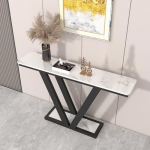 Foyer laud, sissep&auml;&auml;sulaud, konsoollaud, diivanilaud, koridorilaud kaunistamiseks ja organiseerimiseks, hoiuruumiga elutuppa, esikusse, fuajeesse (must A, 100cm)