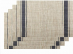 4er-Set Tischsets, PVC-Tischset, rechteckiges Tischset, Stehtischset, Caf&eacute;-Set, Western-Set, Sch&uuml;sselset, Suppentopf-Set, Tischsets, Beige, 47,5 x 32,5 cm.Blue-47.5 * 32.5C