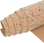 QNDUGJFER Cork Board Roll, Self Adhesive Cork Board with Colored Dots, 1/3 Inch Thick Cork Board for Wall Decoration, Message Vision Board for Gift Items (Size : 1.22x3.28m/48x129inch)