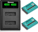 Hisewen NP-BX1 aku (2 tk) ja laadija Sony ZV-1, ZV-1F, Cyber-Shot DSC-RX100, DSC-RX100 II/III////////VA, DSC-RX100M II, RX1, HX80, HX90V, HX95, HX99, HX350, HDR-CX405 jaoks.