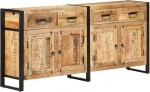 vidaXL Mango Wood Solid Sideboard 4 sahtlit 4 uksega kapp Sideboard Side Cabinet Multi-Purpose Cabinet Standing Cabinet 172 x 35 x 80 cm