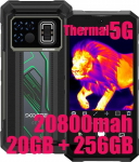 DOOGEE Fire 6 Max 5G soojuskujutiste nutitelefon ilma lepinguta, 6,72-tolline FHD + Octa Core 20GB + 256GB, 20800mAh/33W, vastupidav 50MP + 20MP infrapuna + 16MP, NFC / s&otilde;rmej&auml;lg / Simlock-free mobiiltelefonid