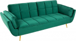 riess-ambiente.de Retro diivanvoodi Boutique 213 cm Smaragdroheline Samet kuldsete jalgadega Diivanvoodi Diivanvoodi Nosage Riputus
