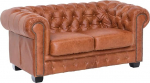 Woodkings&reg; Chesterfield diivan 2 istekohaga ehtsast nahast diivan kontori diivan polsterdatud m&ouml;&ouml;bel 2 antiikne unikaalne meeste tuba inglise nahast diivan stiilis diivan klubi diivan (Cracker Brown)