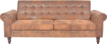 K&auml;etoedega diivanvoodi, Chesterfield Look seljatoega diivan eemaldatava istmepatjaga, diivanvoodi, k&uuml;lalisvoodi, voodi, magamisfunktsioon, 3 lamamisasendit, diivanikomplekt, kunstnahk, pruun