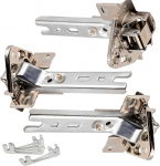 Komplekt 3 hingedest ja 6 pesurist 00268699 268699 5554870 k&uuml;lmiku ukse hingede remondikomplekt Bosch jaoks Siemens jaoks Siemens jaoks Miele jaoks Whirlpool jaoks Philips jaoks Garantii 10 aastat Monteral