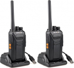 Retevis RT27 Walkie Talkie PMR446 Monitor DCS kr&uuml;pteerimine 2 Way Radio 16 kanalit 50CTCSS 210DCS VOX TOT Scan Walkie Talkies (must, 1 paar)