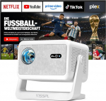 Smart Mini Beamer 4k [Offiziell Lizenzierter APP ] VISSPL 2600ANSI 4K Heimkino & Outdoor Beamer, Autofokus/Trapezkorrektur, WiFi6 Bluetooth Full HD 1080P Video Projektor f&uuml;r Handy/PC