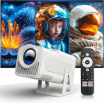 Android 13 nutiprojektor erinevate ametlike TV-rakendustega, h&auml;&auml;lassistent 1080P Native / optiline resolutsioon 320ANSI 12000Lumens 5G WiFi auto keystone korrektsiooniga projektor kodukino / v&auml;litingimustes kasutamiseks