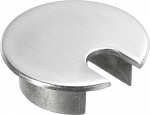 hankekaart Kabellochabdeckung, 35 mm, Zinklegierung, f&uuml;r Schreibtisch, Kabel, Kabeldurchf&uuml;hrung, Lochabdeckung f&uuml;r B&uuml;ro, Computer, Schreibtisch, Draht-Organizer, geb&uuml;rstetes Silber