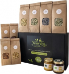 Premium taimetee meega kinkekomplekt DIY ise segada, mis sisaldab 10 teekotti - 8-osaline teekomplekt valitud teedega (taimeteekomplekt + mesi)