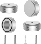 Komplekt 4 HiFi Absorberjalad, subwooferi alumiiniumist 58 x 22 mm k&otilde;larite jalad kruvimiseks (h&otilde;bedane)