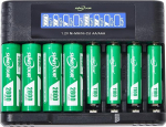 2800 mAh Ni-MH AA aku ja 1100 mAh NI-MH AAA aku koos laadijaga, SUNLYTOUR 4 tk 2800 mAh AA NI-MH akud ja 4 tk 1100 mAh AAA NI-MH akud koos laadijaga, laadimine kuni 1200 ts&uuml;klile.
