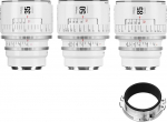 7artisans 35/50/85mm T2.1 Infinte Series Professional Manual Full Frame Cine Lens Compatible with EF Bayonet for Photography and Film Production, White