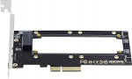 PCI-E4.0 4X Host adapter NVMe Ruler 1U GEN-Z EDSFF 5.9mm 8.0mm paksune l&uuml;hike SSD E1.S kandjaadapter, (NF-SF-036-BK)