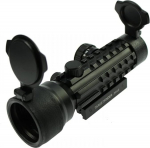 OPTACS 2x42 punase/rohelise punktiga p&uuml;stolkuulipilduja koos valgusdotiga ja suurendusega jahilaskmiseks Paintball Airsoft'ile