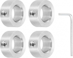 hankekaart 4 St&uuml;ck Schaftmanschetten, 16 mm Bohrung, massiver Edelstahl, 1 Schraubenschaftmanschette, 28 mm Au&szlig;endurchmesser, 12 mm Dicke, f&uuml;r Motor, Gartenwagen, Riemenscheibe, Maschinen und