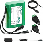 12.6V DC Akku 2800mAh Wiederaufladbarer Lithium f&uuml;r 12V, Akku f&uuml;r LED-Streifen, Camcorder, CCTV-Kamera, tragbare DVDs, MP3-Playern, Angellichtern, DIY