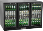 METRO Professional GBC3003 Bottle Cooler, Aluminium/Glass, 135 x 53 x 86.5 cm, 308 L, Adjustable Shelves, Automatic Defrosting, LED Lighting, Black