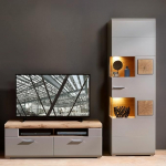 Lomadox elutoa m&ouml;&ouml;blikomplekt basaldist ja tammepuidust LED-valgustusega Umbes 225 x 205 x 47 cm