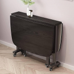 Klappbarer Esstisch aus Holz, ausziehbar, Schmetterling-Design, platzsparend, mit Universalrollen, 100 x 60 x 75 cm, perfekt f&uuml;r kleine R&auml;ume