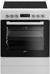 Beko FSM67320GWS Vabalt seisev elektripliit, 72 l kasulikku mahtu, 8 k&uuml;tmisrežiimi, 5 sahtlitasandit, klaasist keraamiline pliit, 4 toiduvalmistamise tsooni, elektrooniline kell, energiat&otilde;hususe klass A, lihtne puhastamine, valge v&auml;rvus