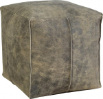 Jute & Co. poufpeqbru Cube Beanbag Leather Burnished 38 x 38 x 38 cm