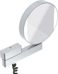 emco LED R.- u.Kosmetikspiegel,Gelenkarm Vergr&ouml;&szlig;erung 3+7-fach, Spiralkabel.,Chrom, mit Farbwechsel